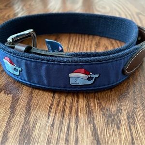 Vineyard Vines Santa Whale Belt- Boys size 26